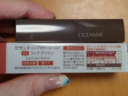 リップカラーシールド/CEZANNE/口紅を使ったクチコミ(4枚目)