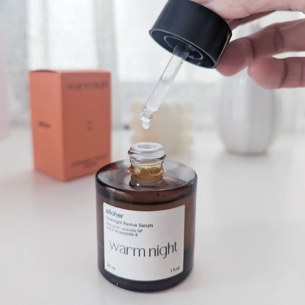 ウォームナイト - Overnight Revive Serum/elloher/美容液を使ったクチコミ（3枚目）
