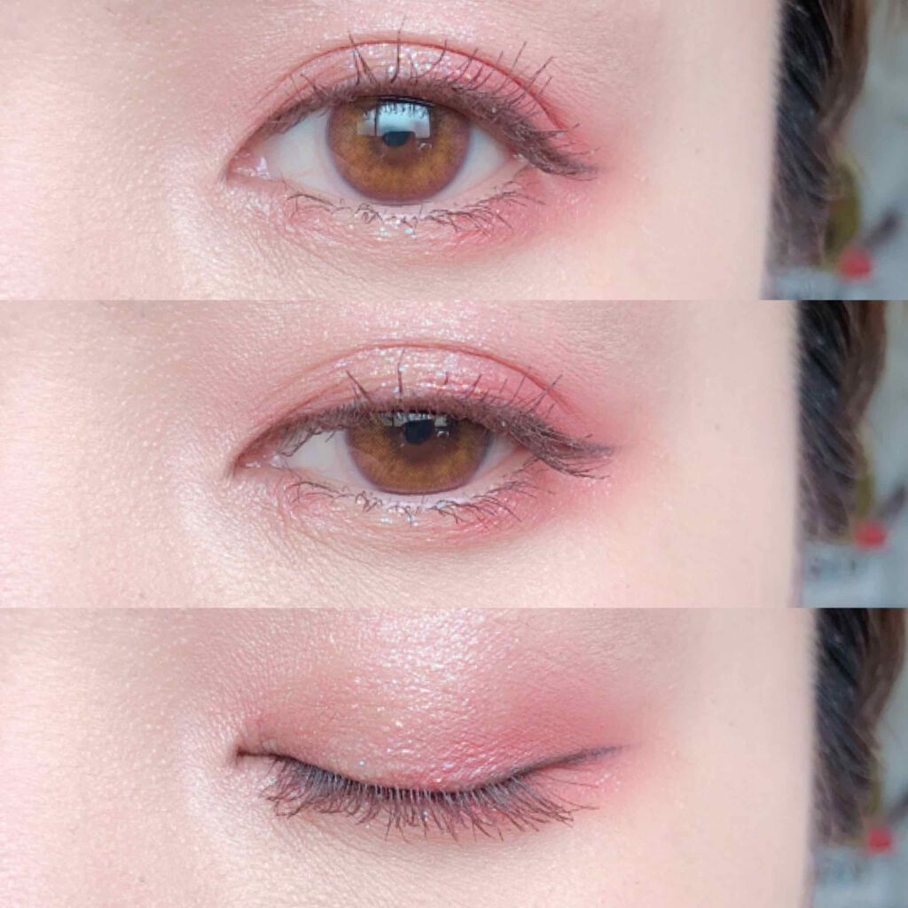 UR GLAM　POWDER EYESHADOW チェリーピンク〈パールラメ〉/U R GLAM/単色アイシャドウを使ったクチコミ（2枚目）