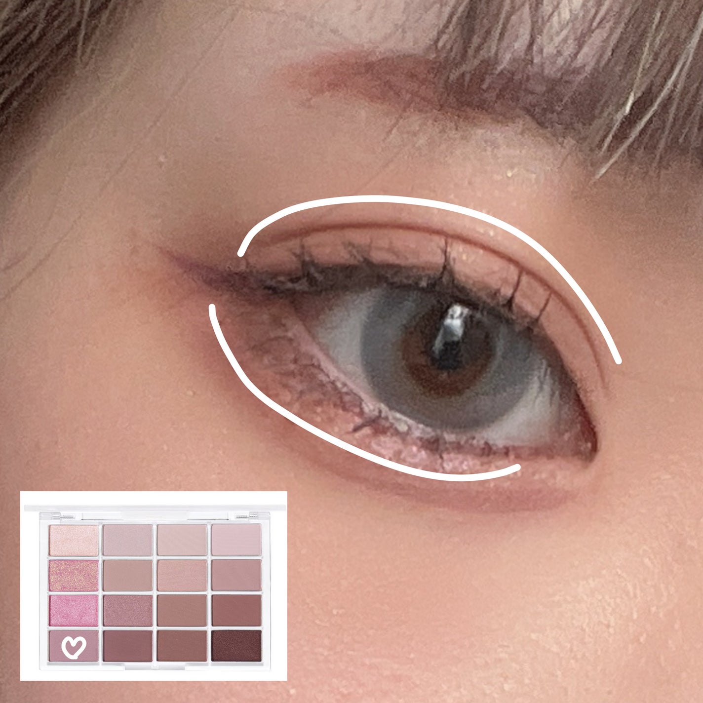 ソフトブラーリングアイパレット/wakemake/アイシャドウパレットを使ったクチコミ(3枚目)