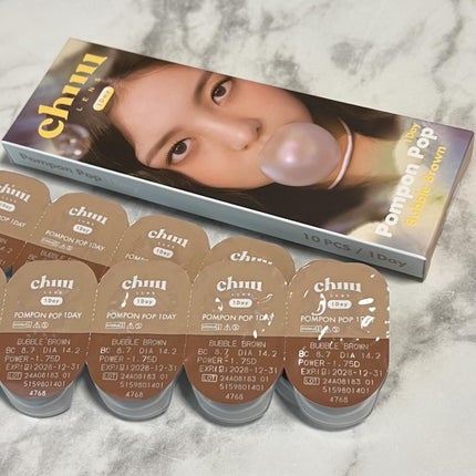 Pompon Pop /chuu LENS/ワンデー(1DAY)カラコンを使ったクチコミ(6枚目)