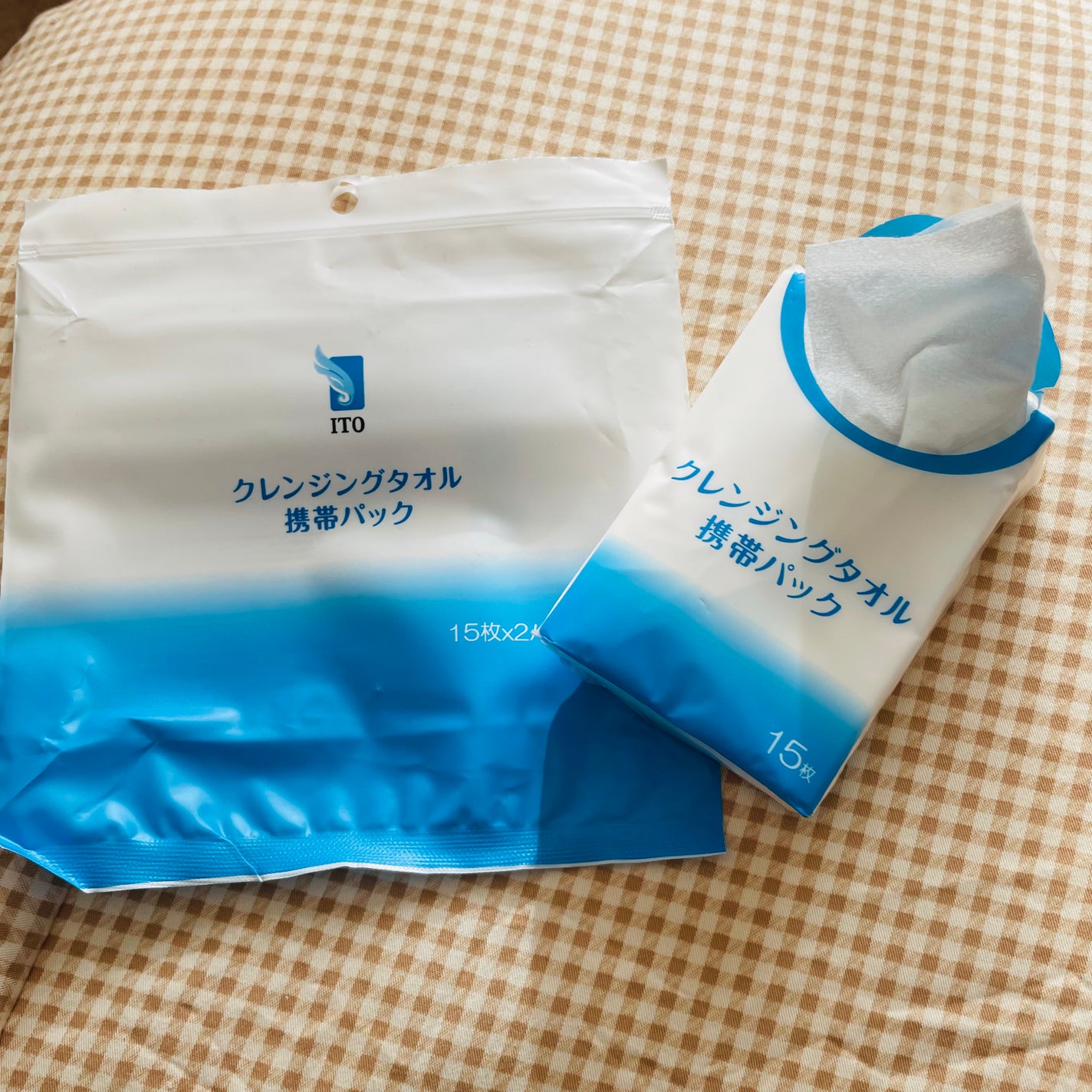 クレンジングタオル 携帯パック(15枚✕2パック)/ITO/クレンジングタオルを使ったクチコミ(1枚目)