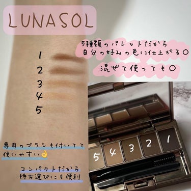 スタイリングアイゾーンコンパクト 01 Natural Brown/LUNASOL/アイシャドウパレットを使ったクチコミ（3枚目）