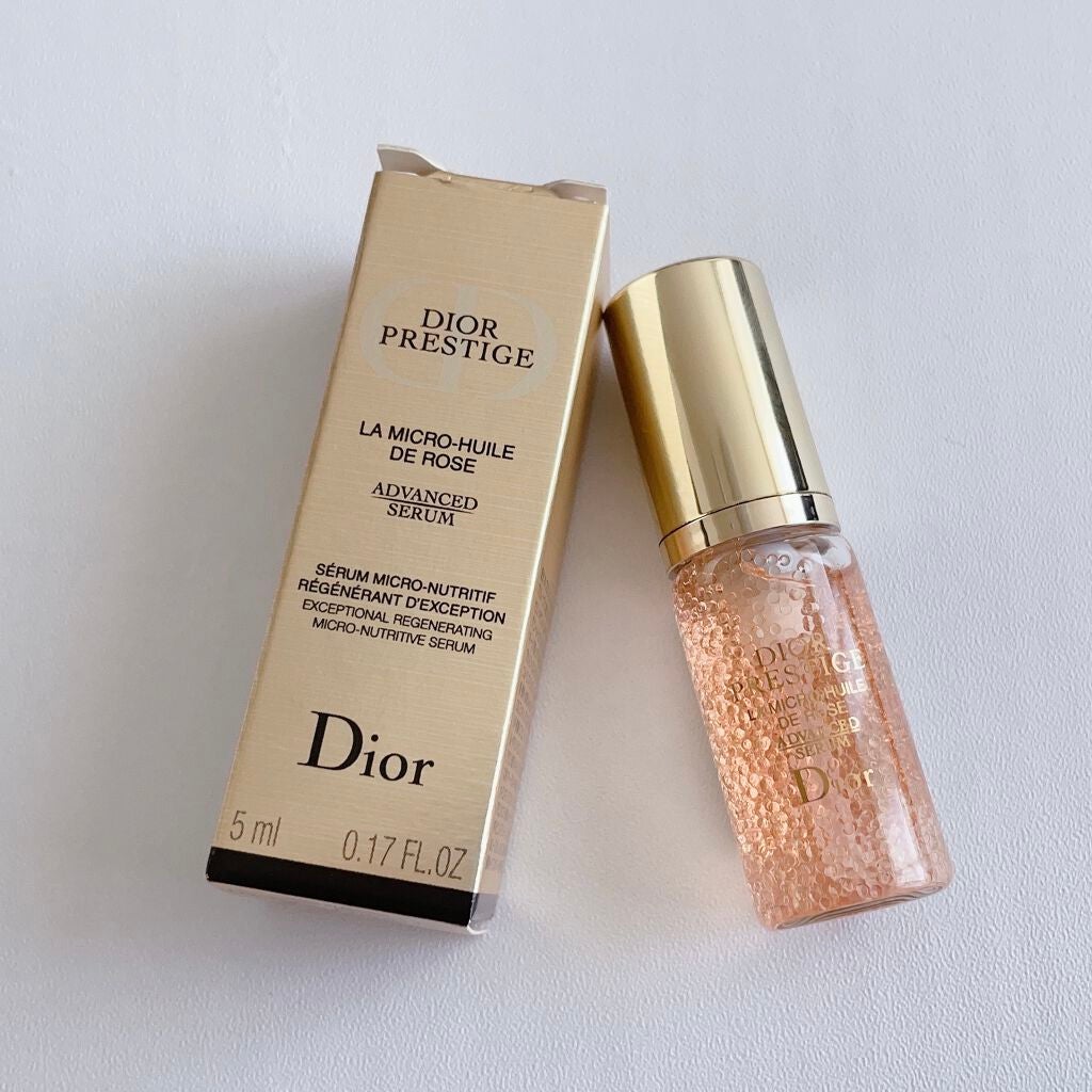 新品同様 美品 Dior プレステージ マイクロユイルドローズセラム 50ml プレステージ マイクロ ユイル ド ローズ セラム|Diorの使い方