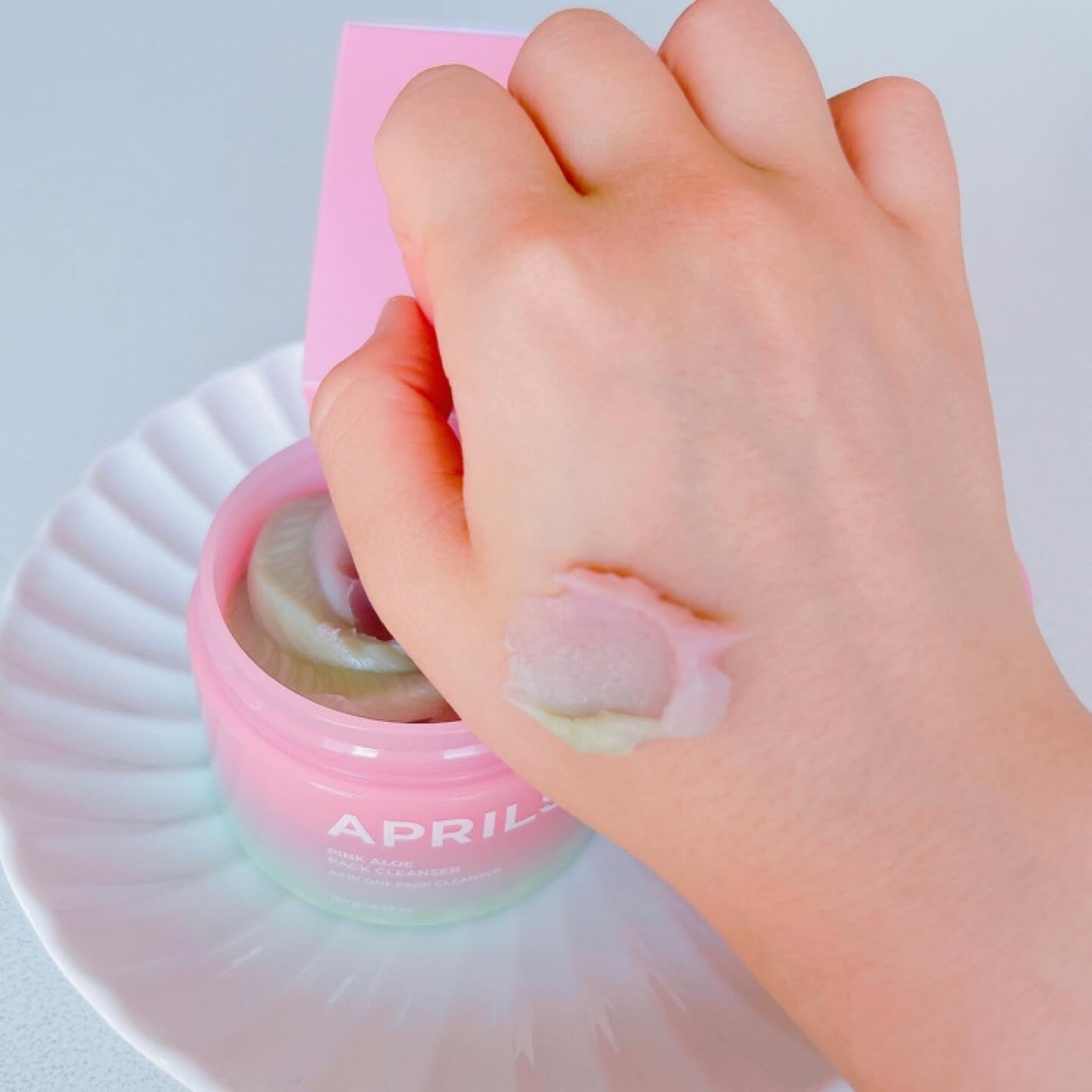 ピンクアロエメレンゲクレンザー/APRILSKIN/その他洗顔料を使ったクチコミ(4枚目)