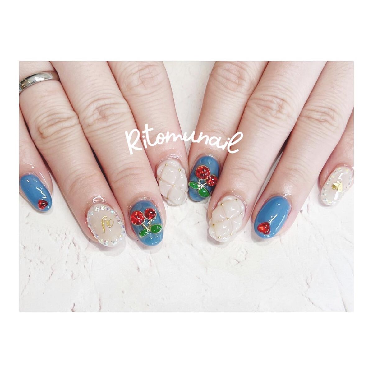 #やり放題ジェルネイル,#キルティングネイル,#さくらんぼネイル,#ハートホロネイル,#新越谷ネイル,#ジェルネイル,#ママネイル,#子連れネイル,#モニターネイル,#韓国風ネイル,#オシャレネイルのネイルデザイン