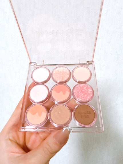 アイカラーパレット 01 ウォームモモ/AMUSE/アイシャドウパレットを使ったクチコミ(3枚目)