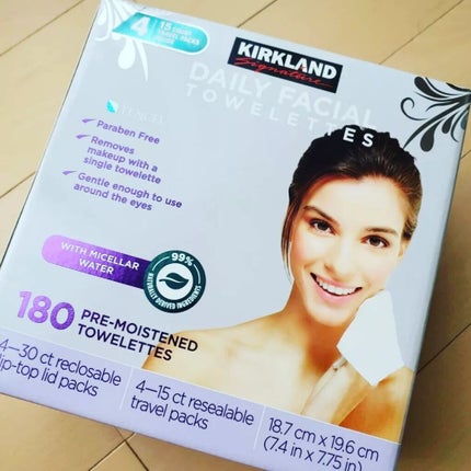 Daily Facial Cleansing Towelettes/Kirkland Signature(カークランドシグニチャー)/クレンジングシートを使ったクチコミ(1枚目)