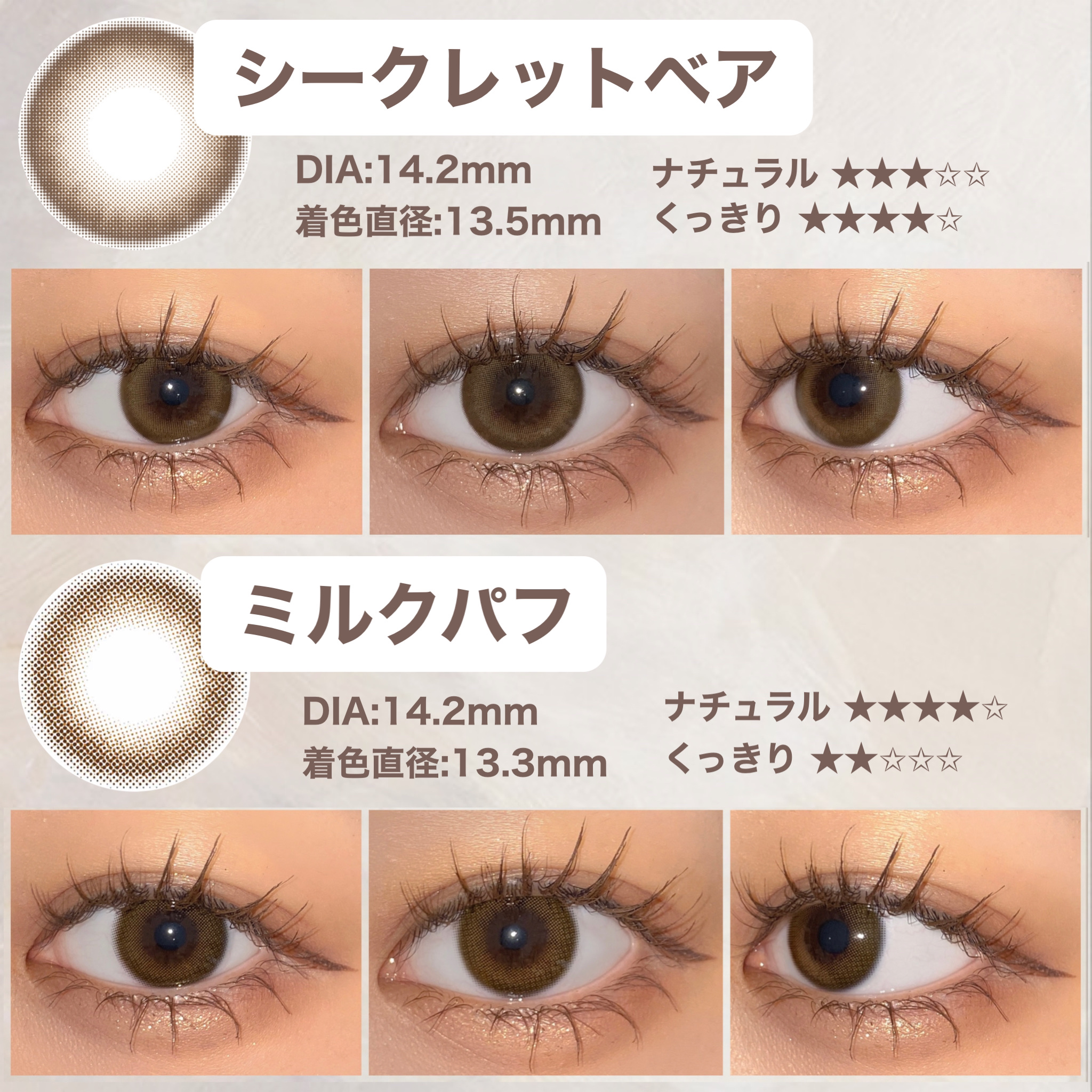 melotte 1day/melotte/ワンデー（１DAY）カラコンを使ったクチコミ（2枚目）