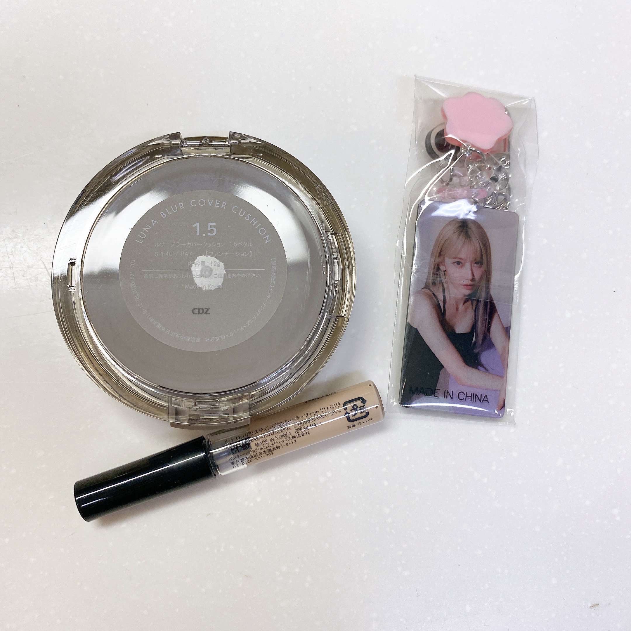 ブラーカバークッション ミニコンシーラー+キーリング付きクッションセット 1.5 ペタル/LUNA/クッションファンデーションを使ったクチコミ（2枚目）