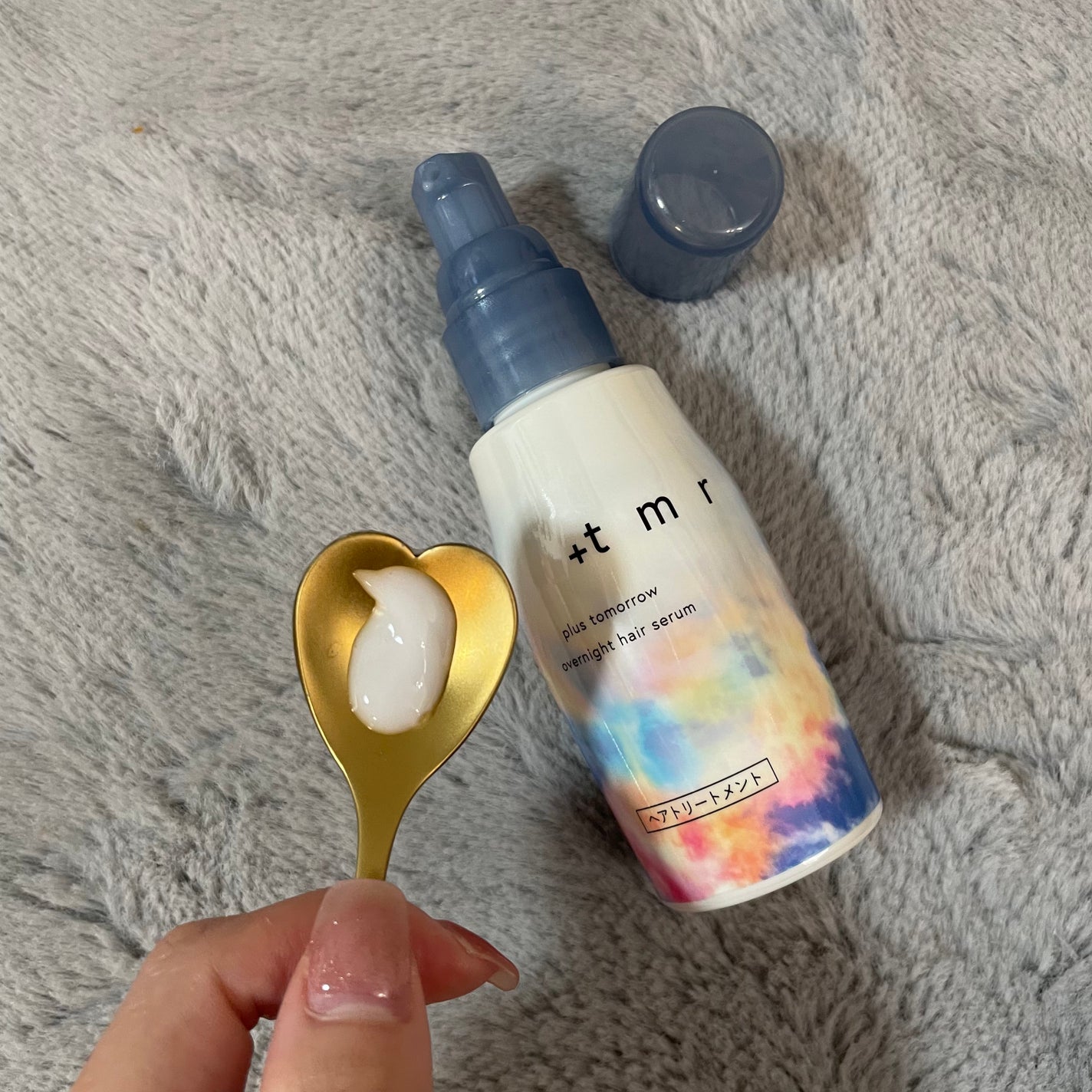 オーバーナイト ヘアセラム/+tmr/ヘアオイルを使ったクチコミ(4枚目)