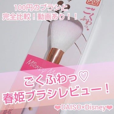 ごくふわっ ミッキーブラシ/DAISO/メイクブラシを使ったクチコミ（1枚目）