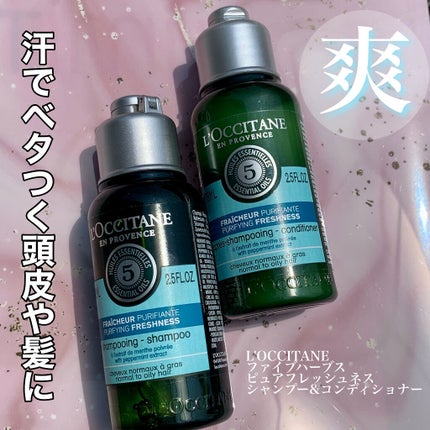 ファイブハーブス ピュアフレッシュネス シャンプー/コンディショナー/L'OCCITANE/市販シャンプーを使ったクチコミ(1枚目)