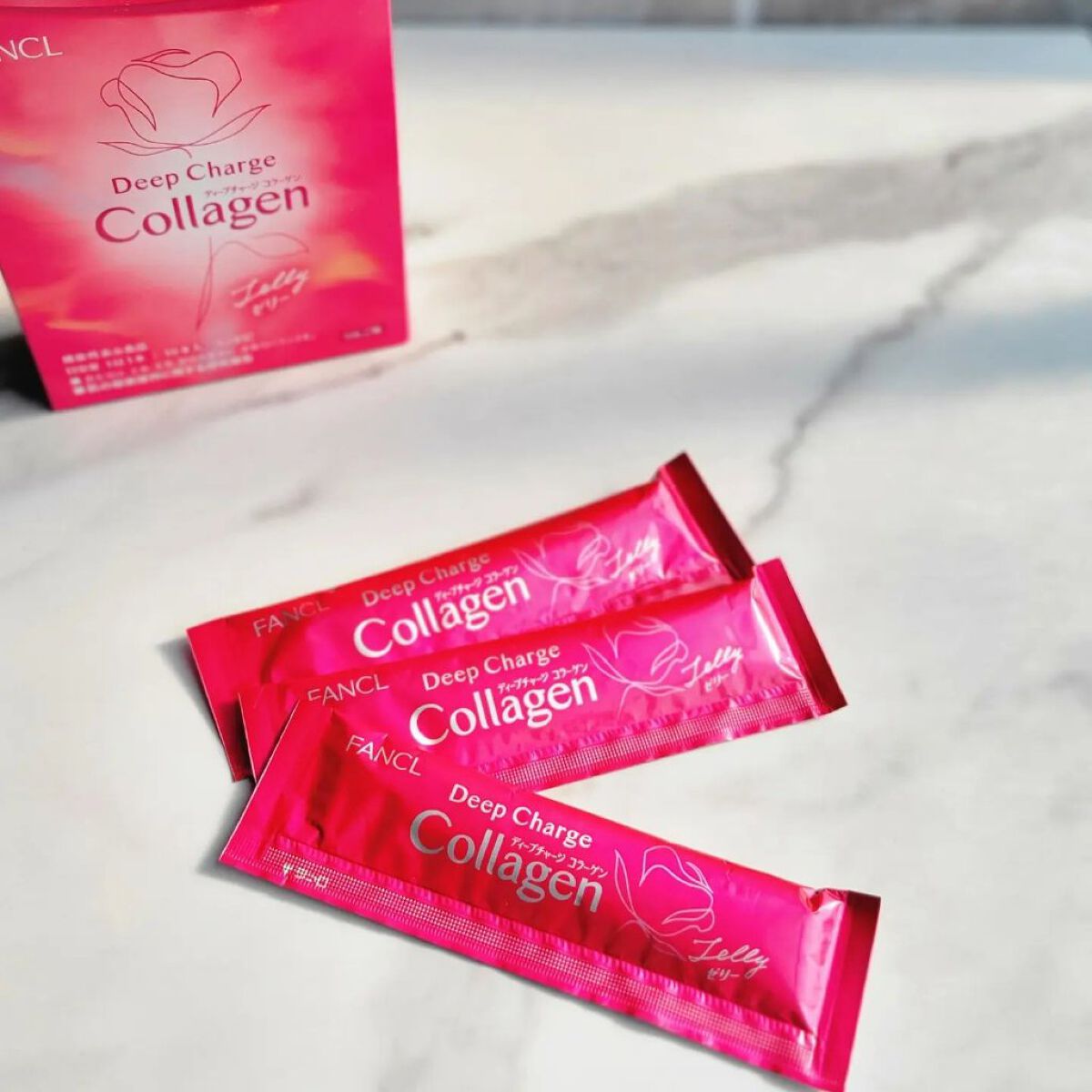 ディープチャージ  コラーゲン スティックゼリー/ファンケル/美容サプリメントを使ったクチコミ（2枚目）