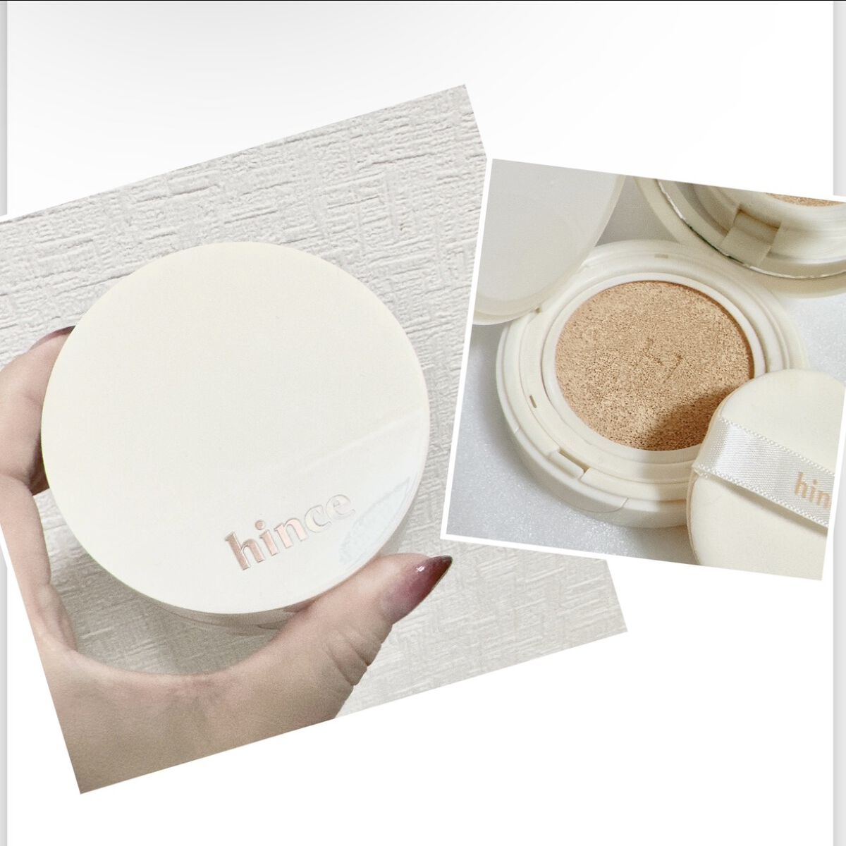 セカンドスキングロウクッション 23 サンド/hince/クッションファンデーションを使ったクチコミ（2枚目）