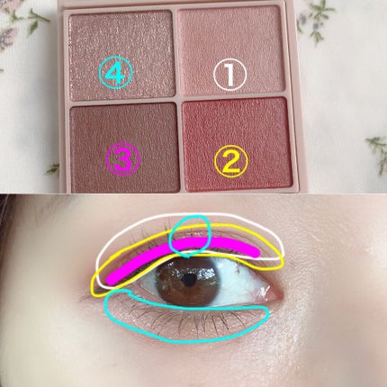 シルキースフレアイズ(マットタイプ)/キャンメイク/アイシャドウパレットを使ったクチコミ(3枚目)