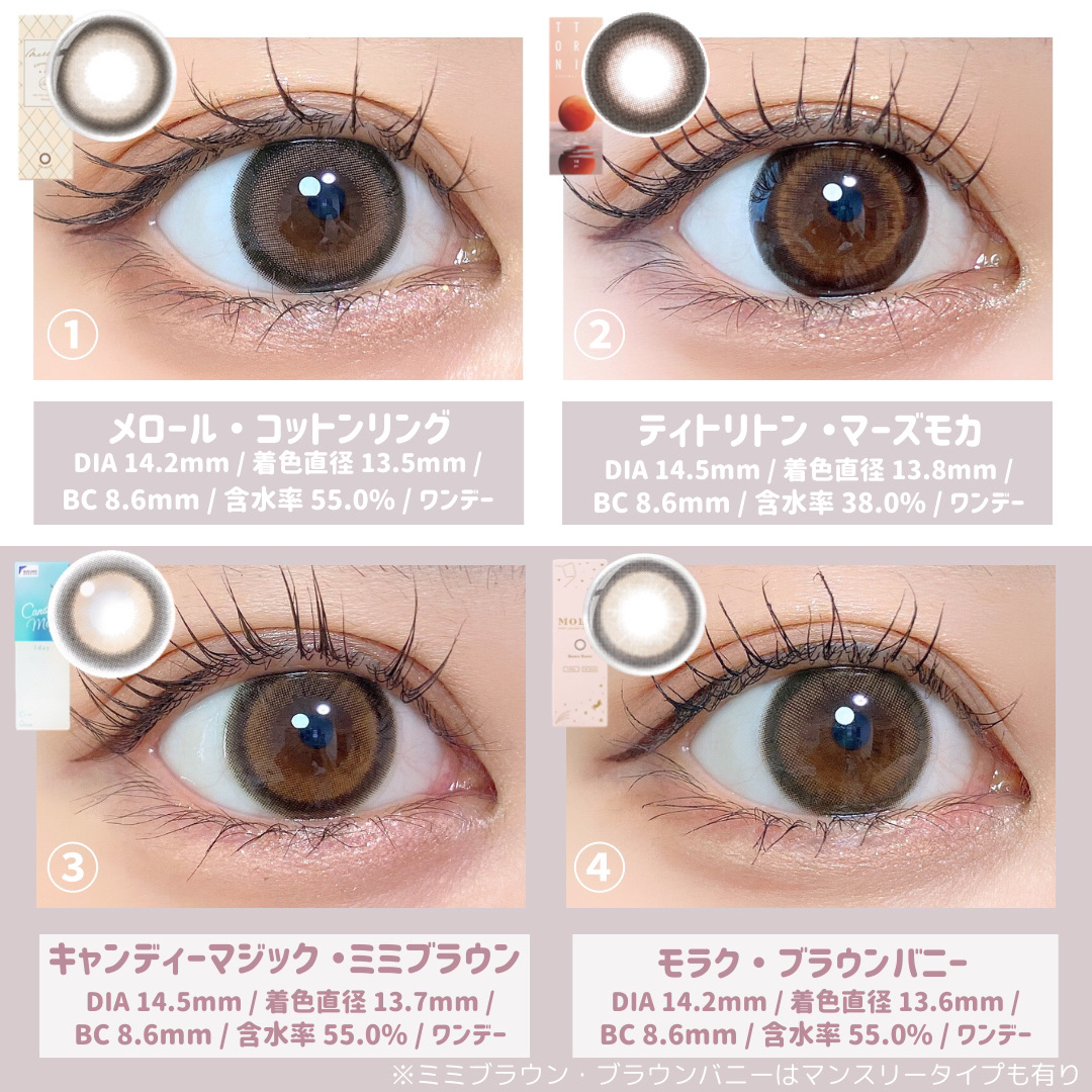 candymagic1day（キャンディーマジックワンデー） ミミブラウン/candy magic/ワンデー（１DAY）カラコンを使ったクチコミ（3枚目）