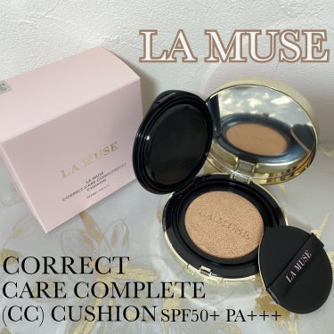 ラミューズ CORRECT CARE COMPLETE CC CUSHIONのクチコミ「LA MUSE
CORRECT CARE COMPLETE CC CUSHION
SPF50+.....」（1枚目）