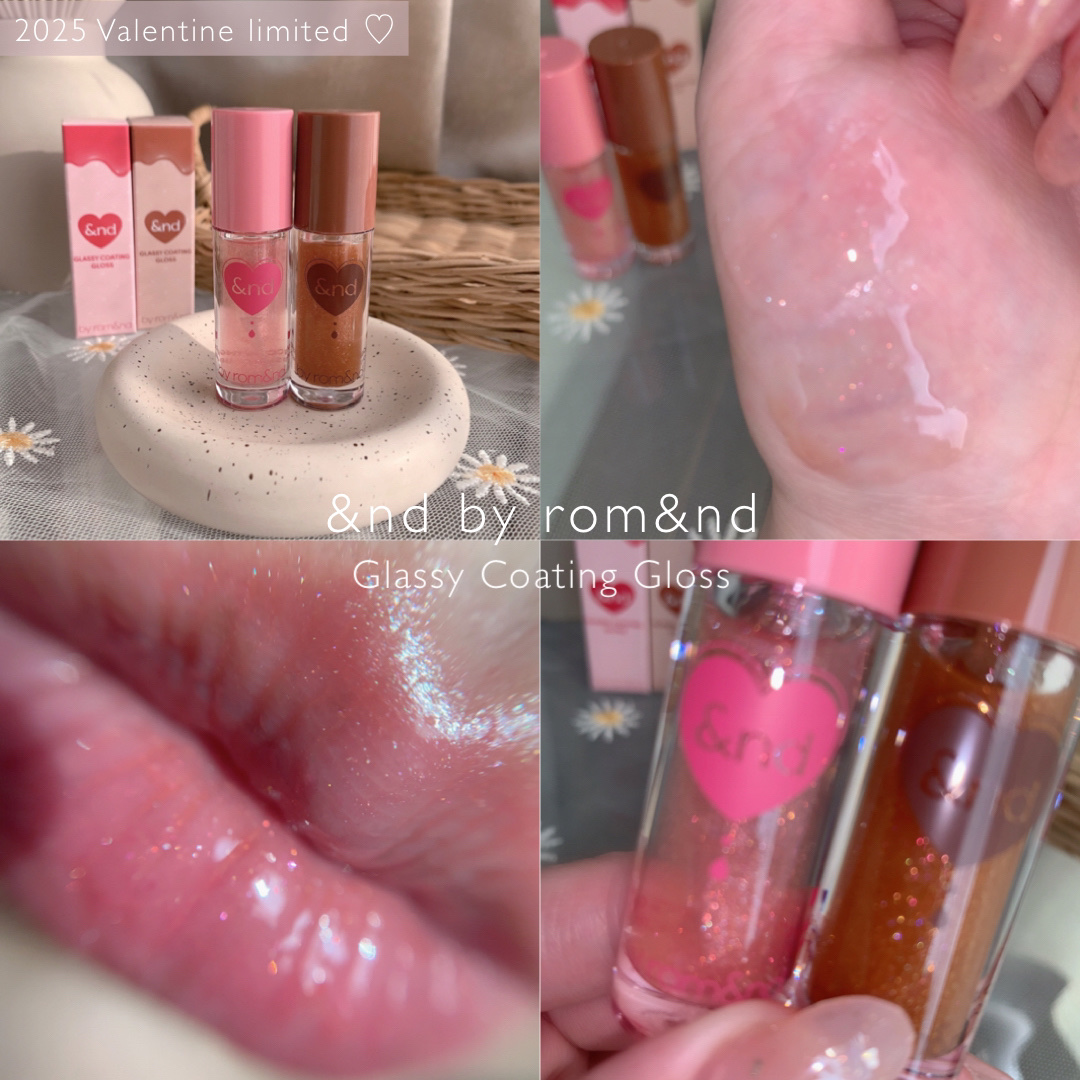 グラッシーコーティンググロス/&nd by rom&nd/リップグロスを使ったクチコミ（1枚目）