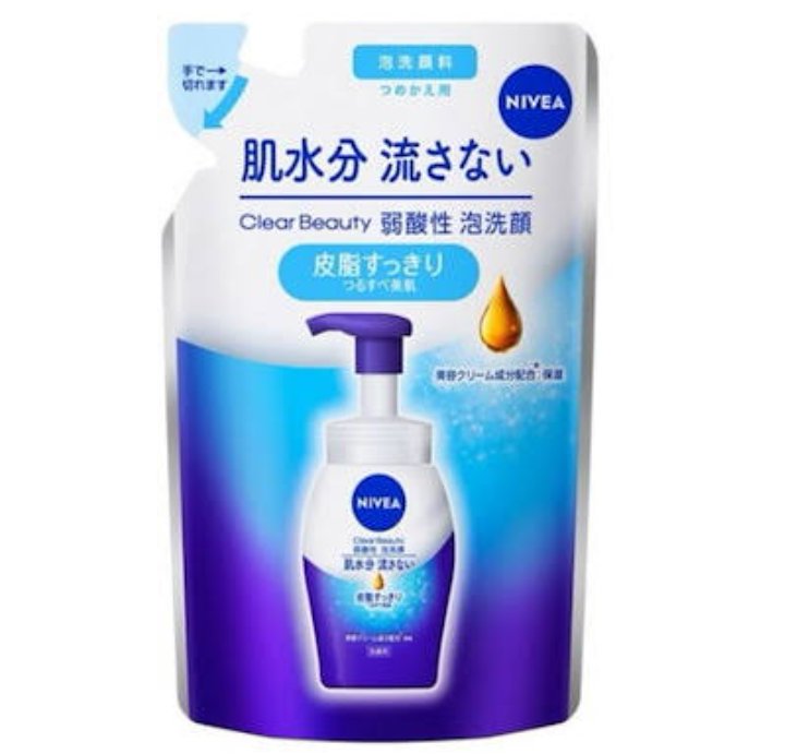 ニベア クリアビューティー弱酸性泡洗顔 皮脂すっきり 詰め替え 130ml/ニベア/泡洗顔を使ったクチコミ（1枚目）