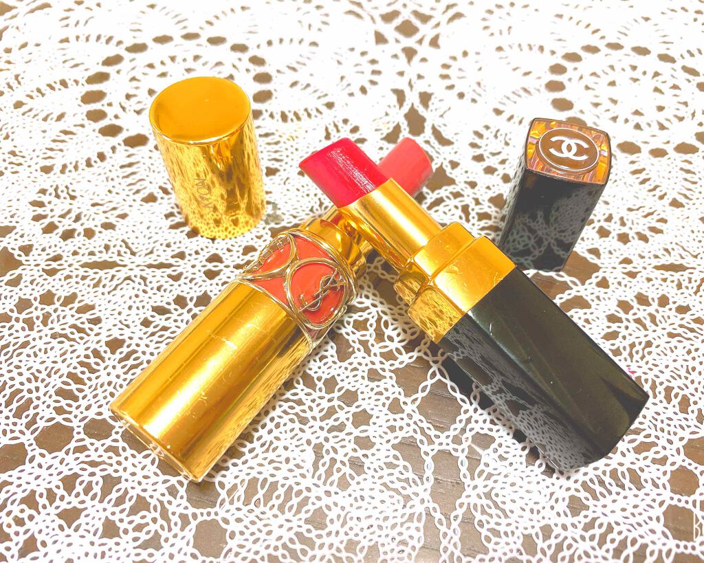 ルージュ ヴォリュプテ シャイン/YVES SAINT LAURENT BEAUTE/口紅を使ったクチコミ(1枚目)