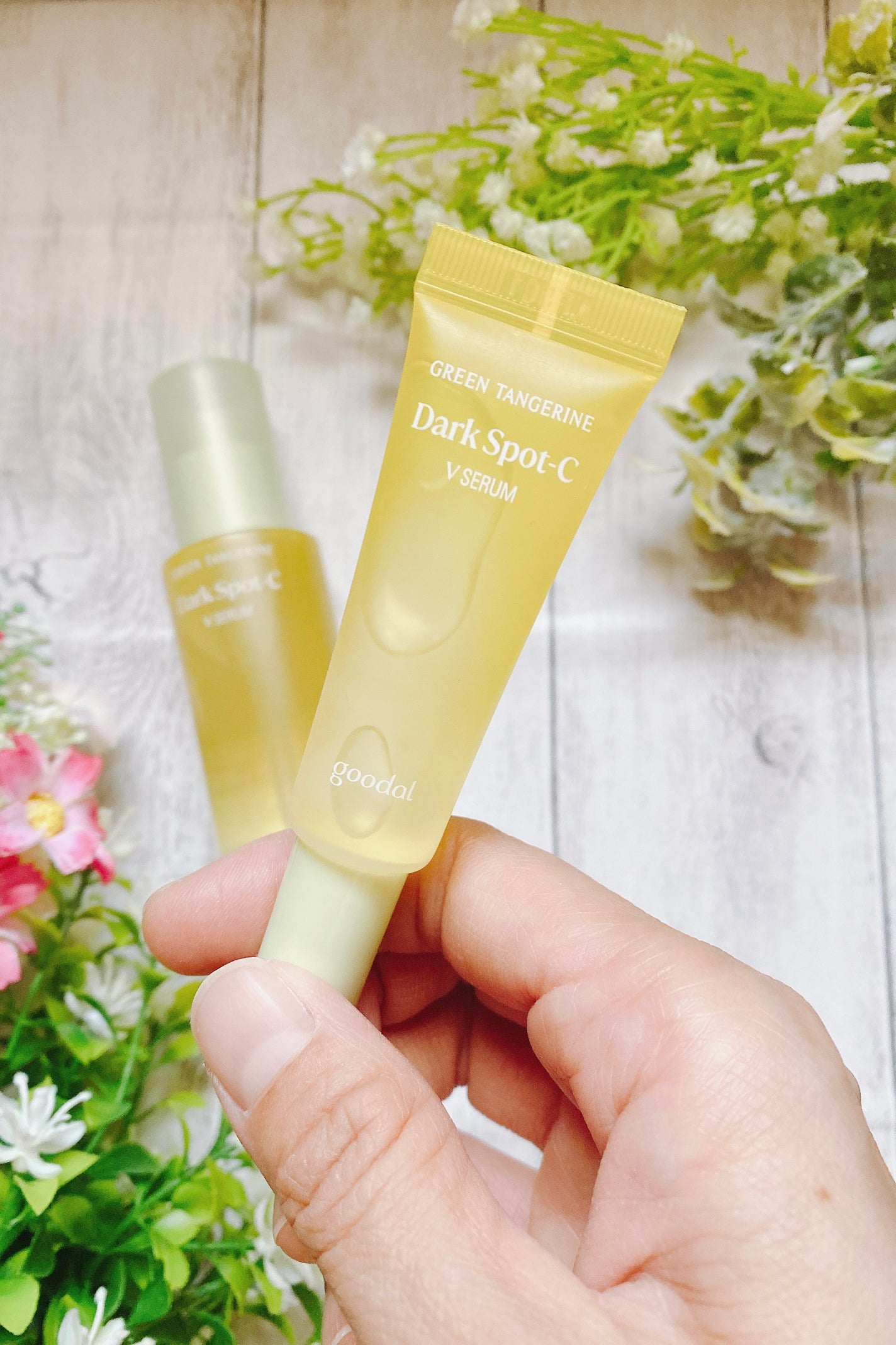 グリーンタンジェリン ビタC ダークスポットケアセラム/goodal/美容液を使ったクチコミ(5枚目)