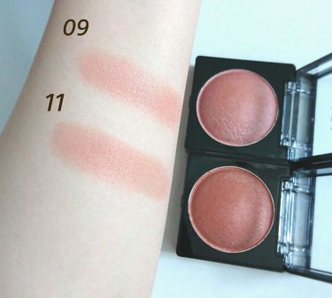 NYX Professional Makeup ベイクド ブラッシュのクチコミ「ハイライトがなくてもキレイなツヤ感✨

🌱NYX  BAKED BLUSH🌱

夏はベイクドタ.....」（2枚目）