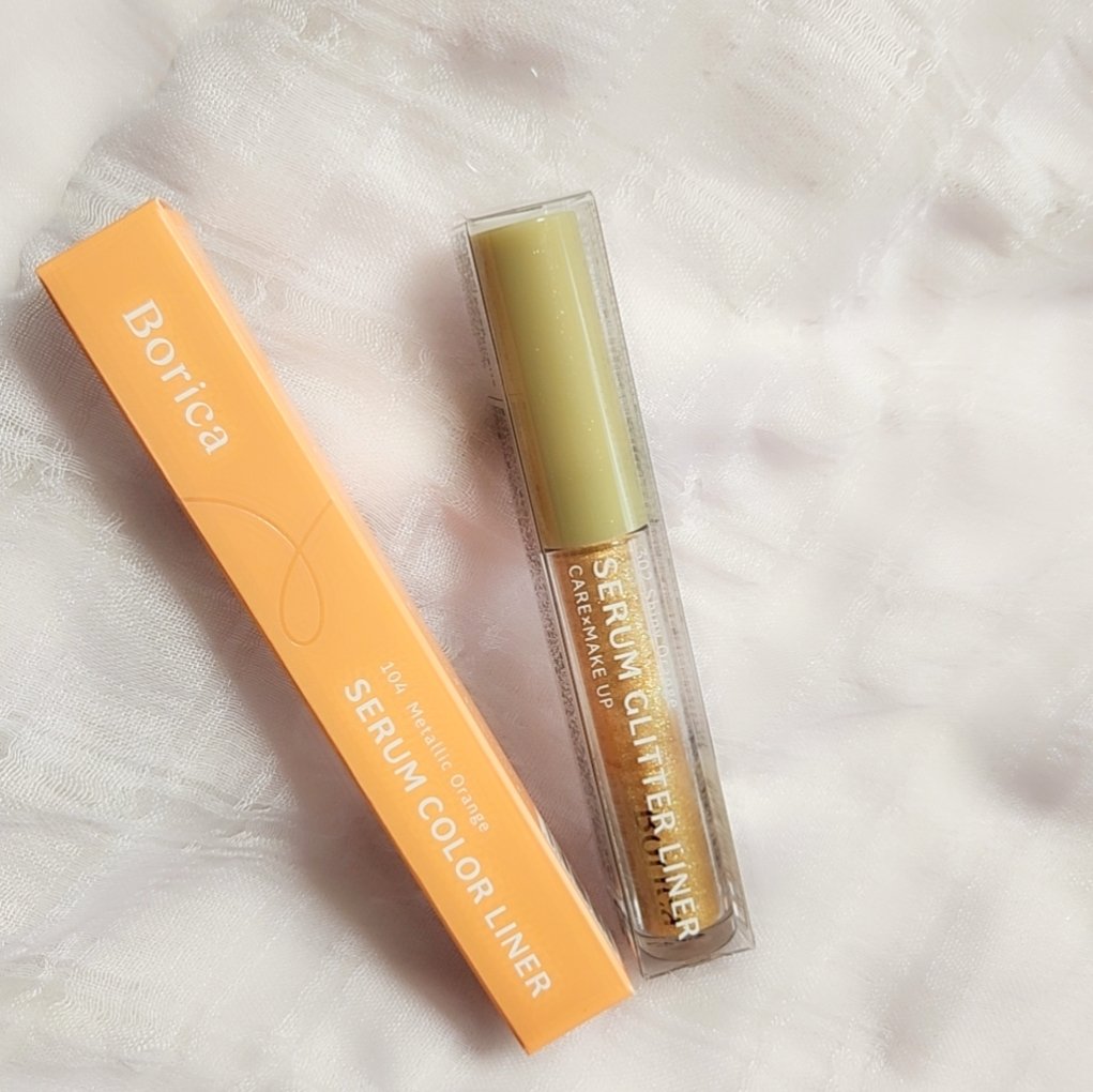 美容液カラーライナー 104 メタリックオレンジ/Borica/リキッドアイライナーを使ったクチコミ（2枚目）