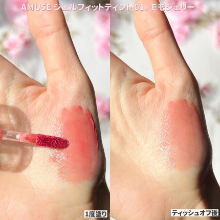 ジェルフィットティント/AMUSE/リップティントを使ったクチコミ(5枚目)