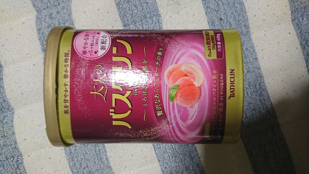 大人のバスクリン入浴剤 贅沢なあらごしピーチの香り/バスロマン/入浴剤を使ったクチコミ（1枚目）