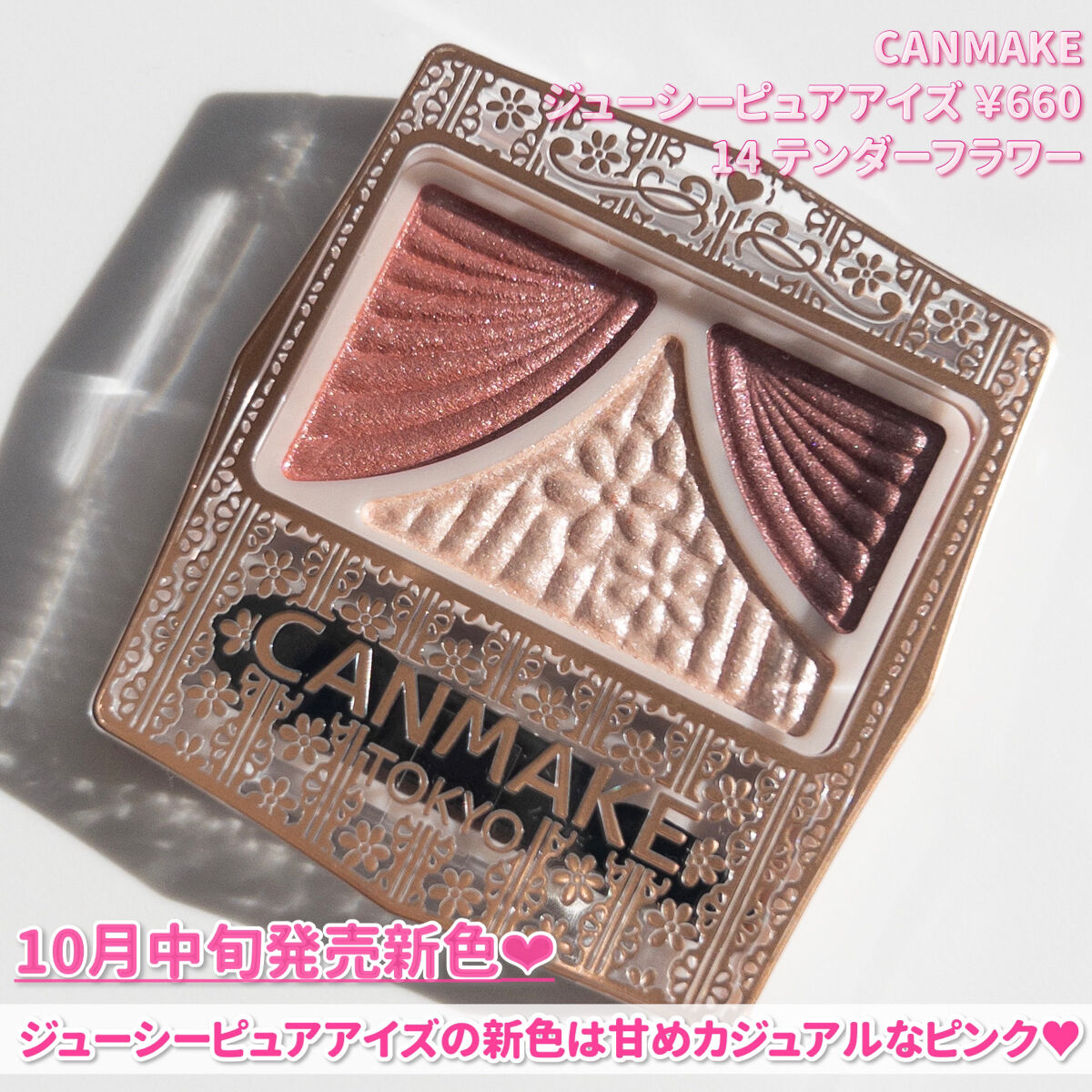 ジューシーピュアアイズ/キャンメイク/アイシャドウパレットを使ったクチコミ（2枚目）