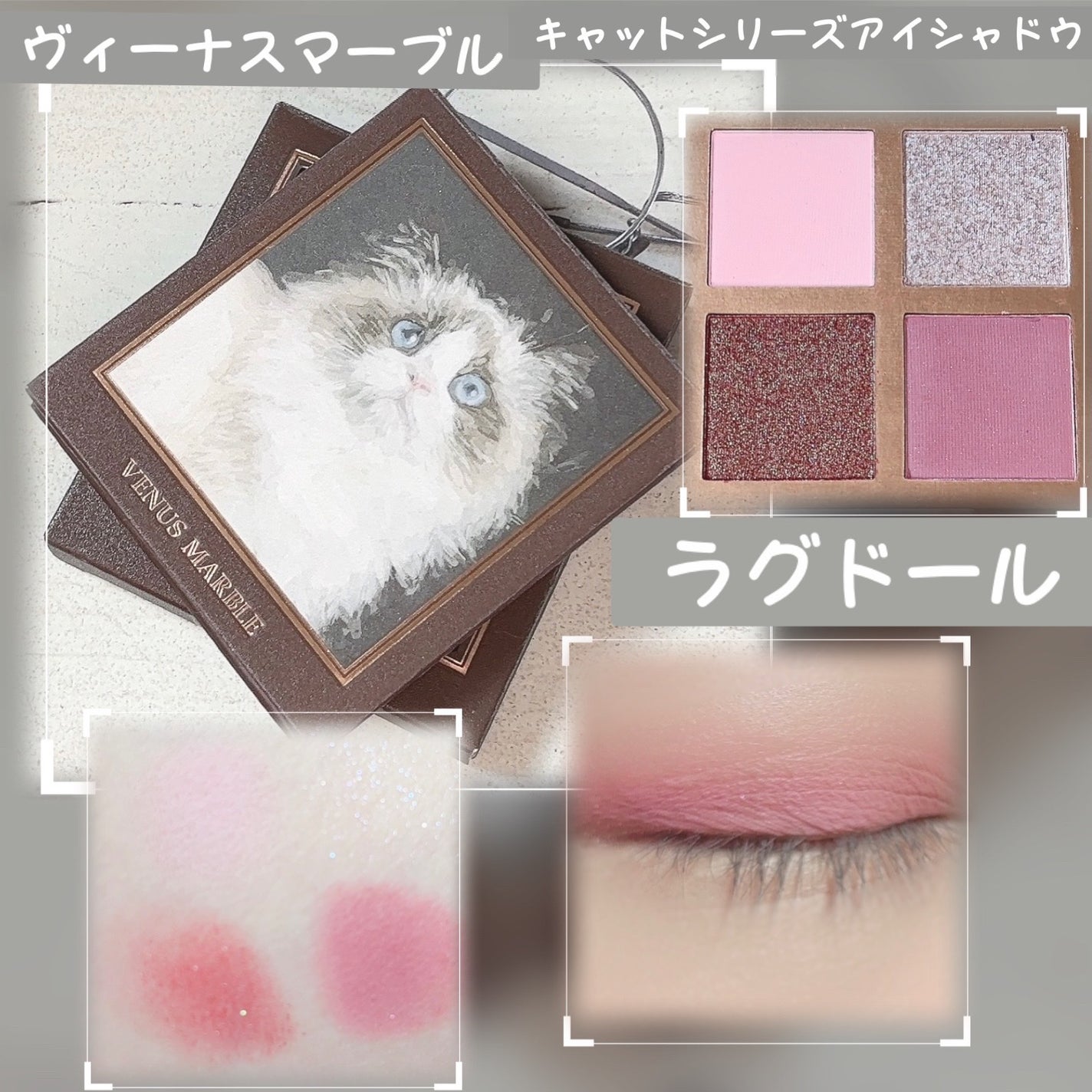 Venus Marble アイシャドウキャットシリーズ/Venus Marble/アイシャドウパレットを使ったクチコミ(1枚目)