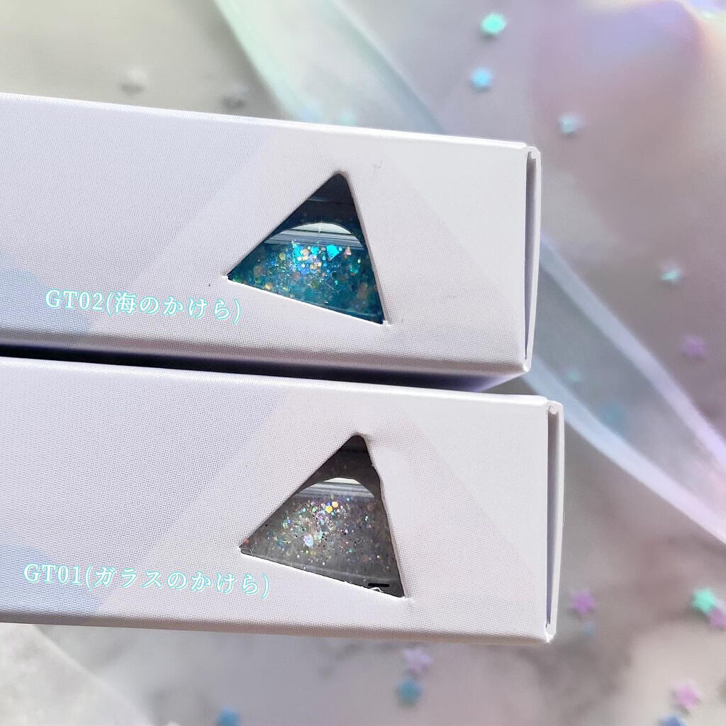 パールブリー アイグリッター  トライアングル GT01 グラスレインボー/BLACK ROUGE/グリッターを使ったクチコミ（3枚目）