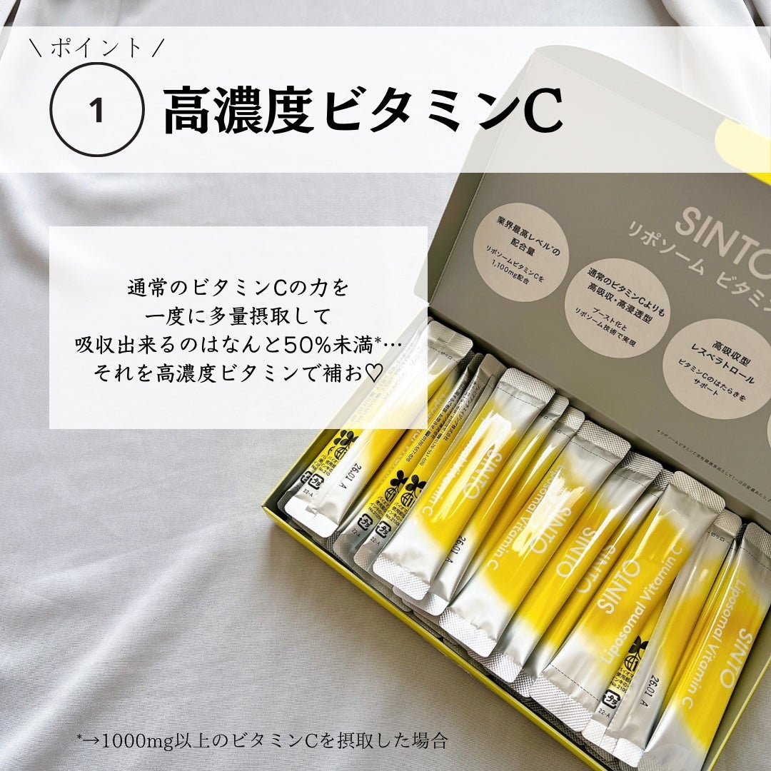 リポソーム ビタミンC/SINTO/美容サプリメントを使ったクチコミ(4枚目)