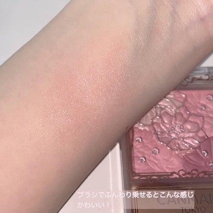 グロウフルールチークス(ブレンドタイプ)/キャンメイク/パウダーチークを使ったクチコミ(4枚目)