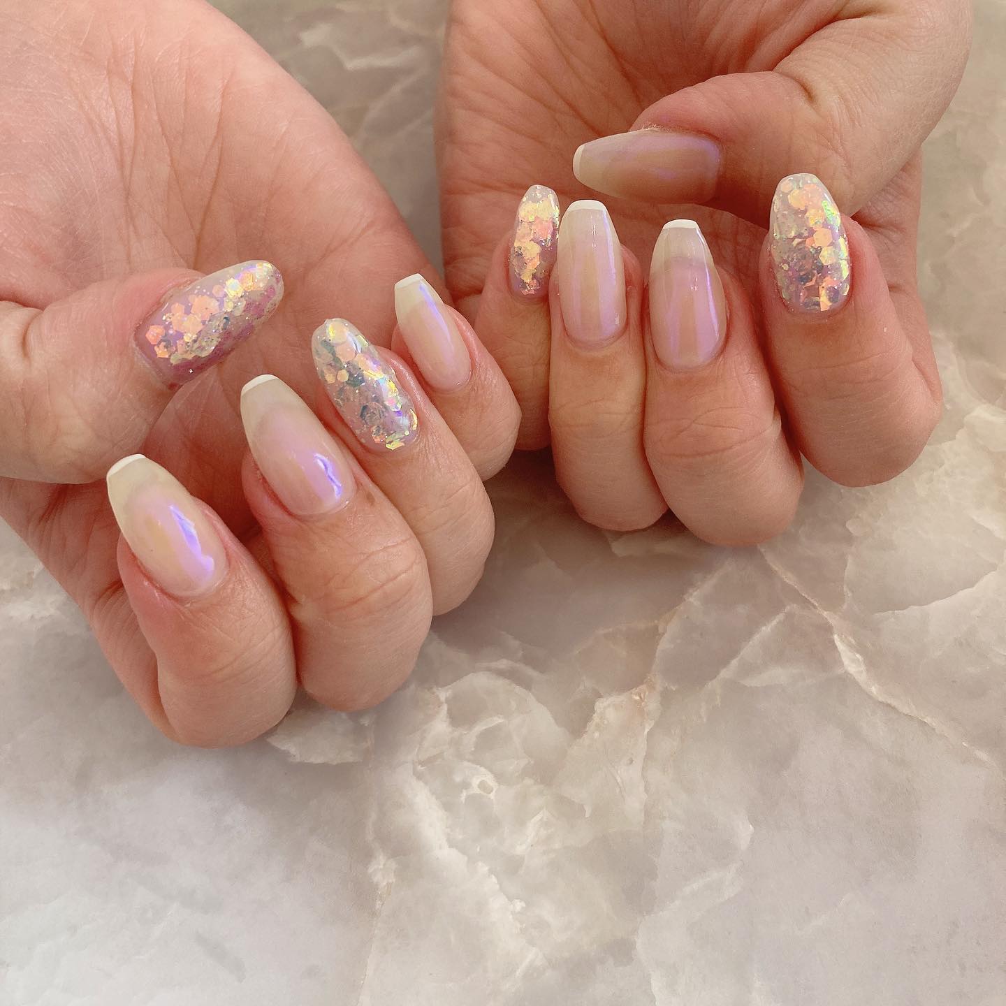 #リアンジェネイル,#柏ネイル,#ネイル,#ニュアンスネイル,#大人ニュアンスネイル,#韓国ネイル,#春ネイル,#オーロラネイル,#うるうるネイル,#グリッターネイルのネイルデザイン