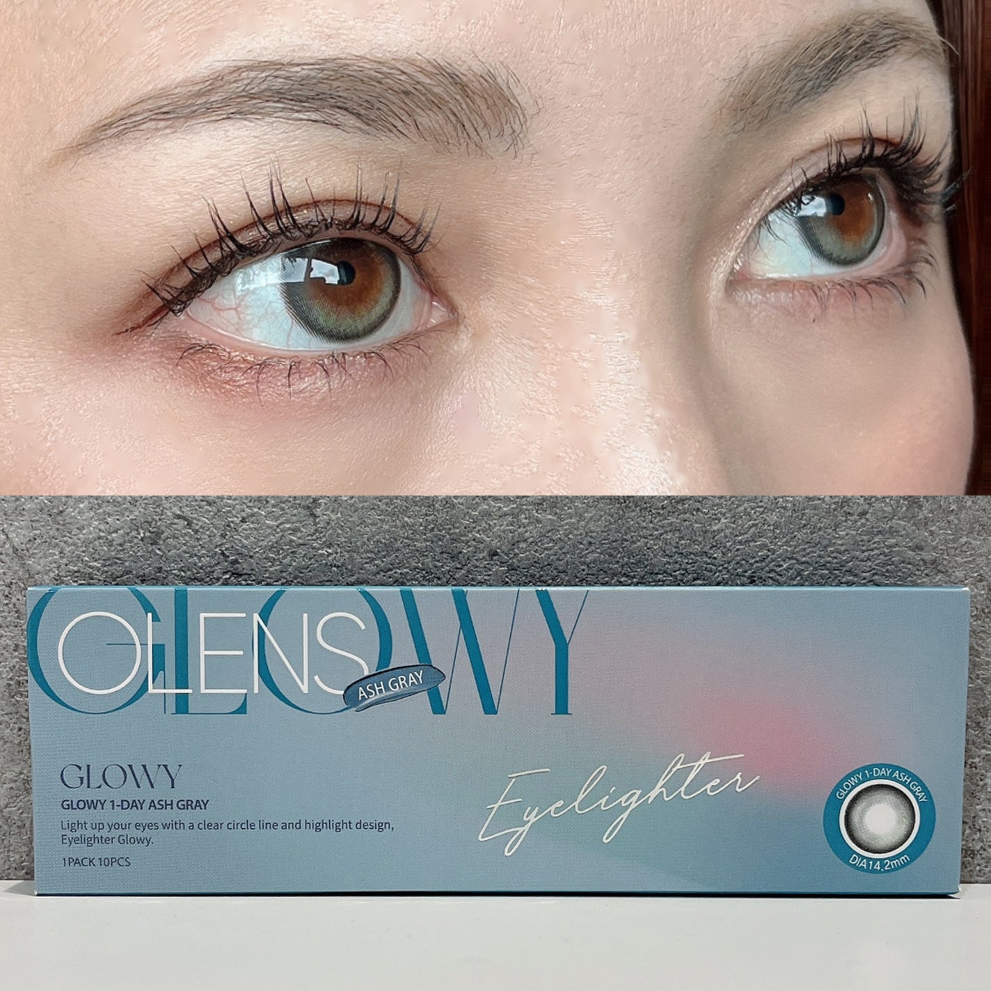 Glowy 1day/OLENS/ワンデー(1DAY)カラコンを使ったクチコミ(2枚目)