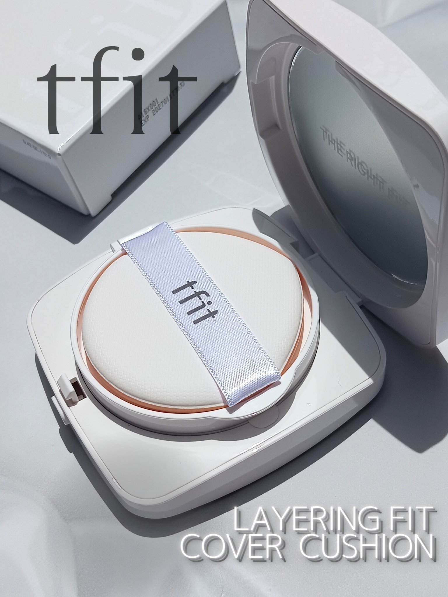 
薄くて密着度の高いファンデーションが素肌感を演出

重ね付けしても汚くならないから
　レイヤリングでしっかりカバーもできる


#tfit 様の

レイヤリングフィットカバークッションEX


セミマットな仕上がりできめ細やかでさらっとし