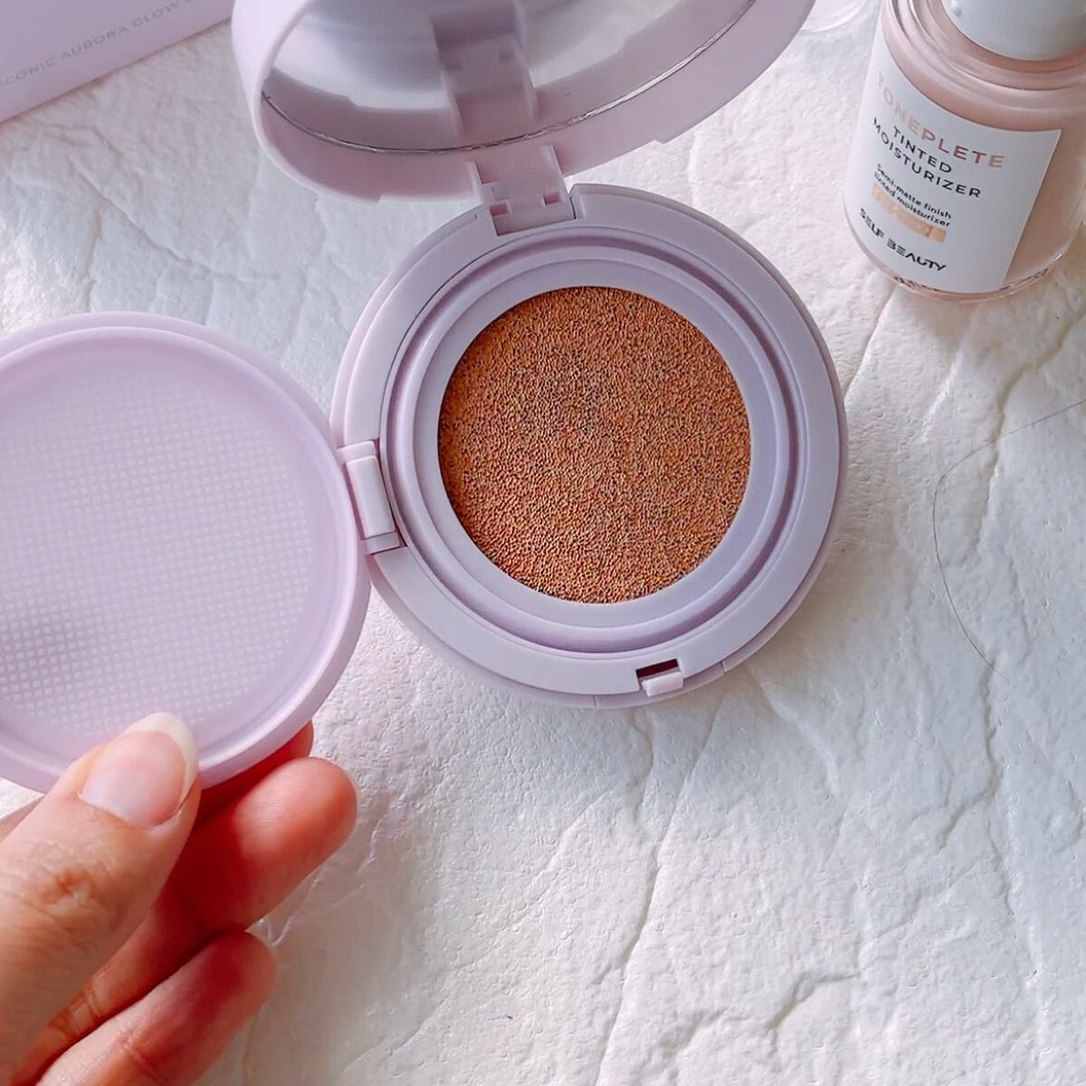 ユニコーン オーロラ光彩クッション/SELF BEAUTY/クッションファンデーションを使ったクチコミ(2枚目)