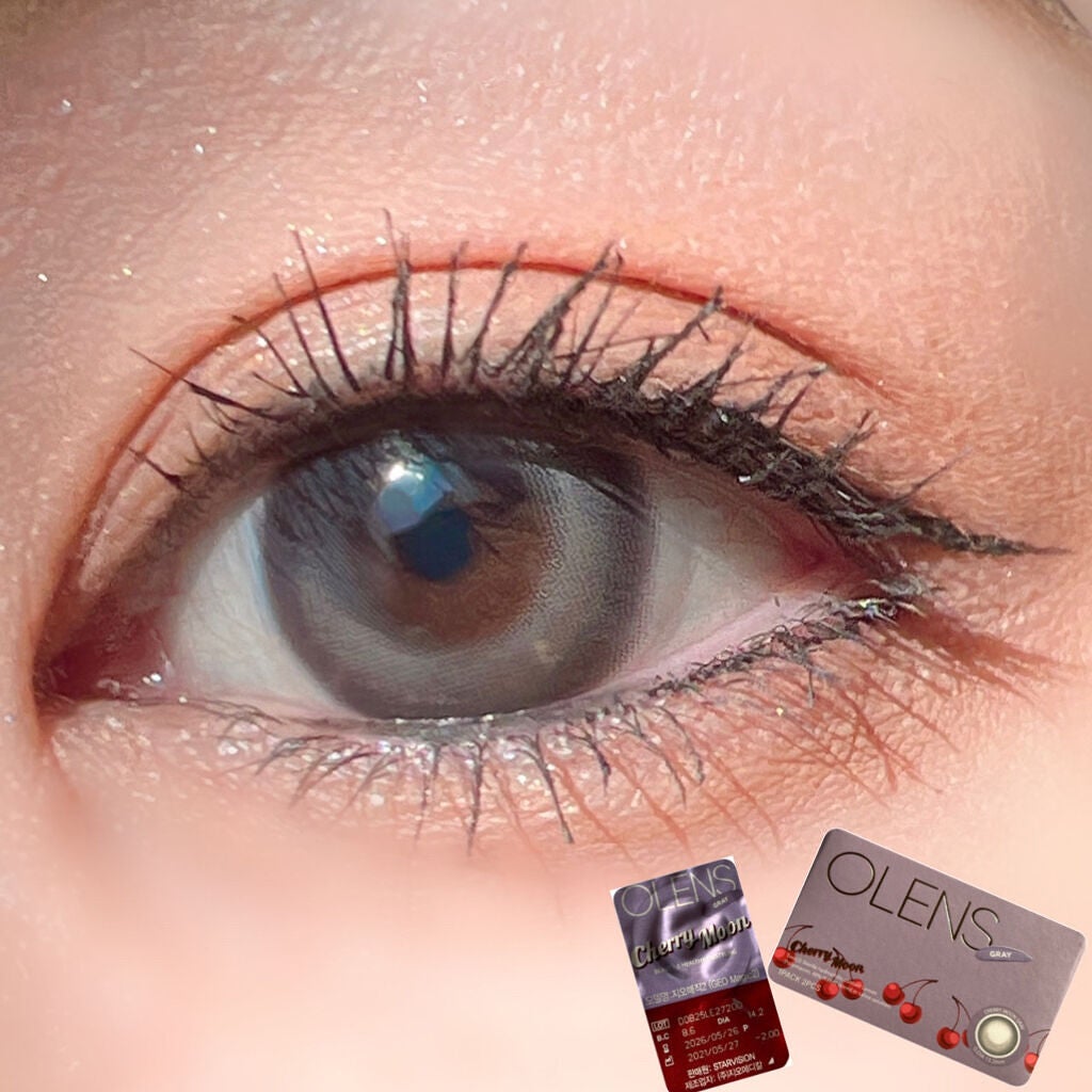Cherry moon 1Month/OLENS/カラーコンタクトレンズを使ったクチコミ(6枚目)