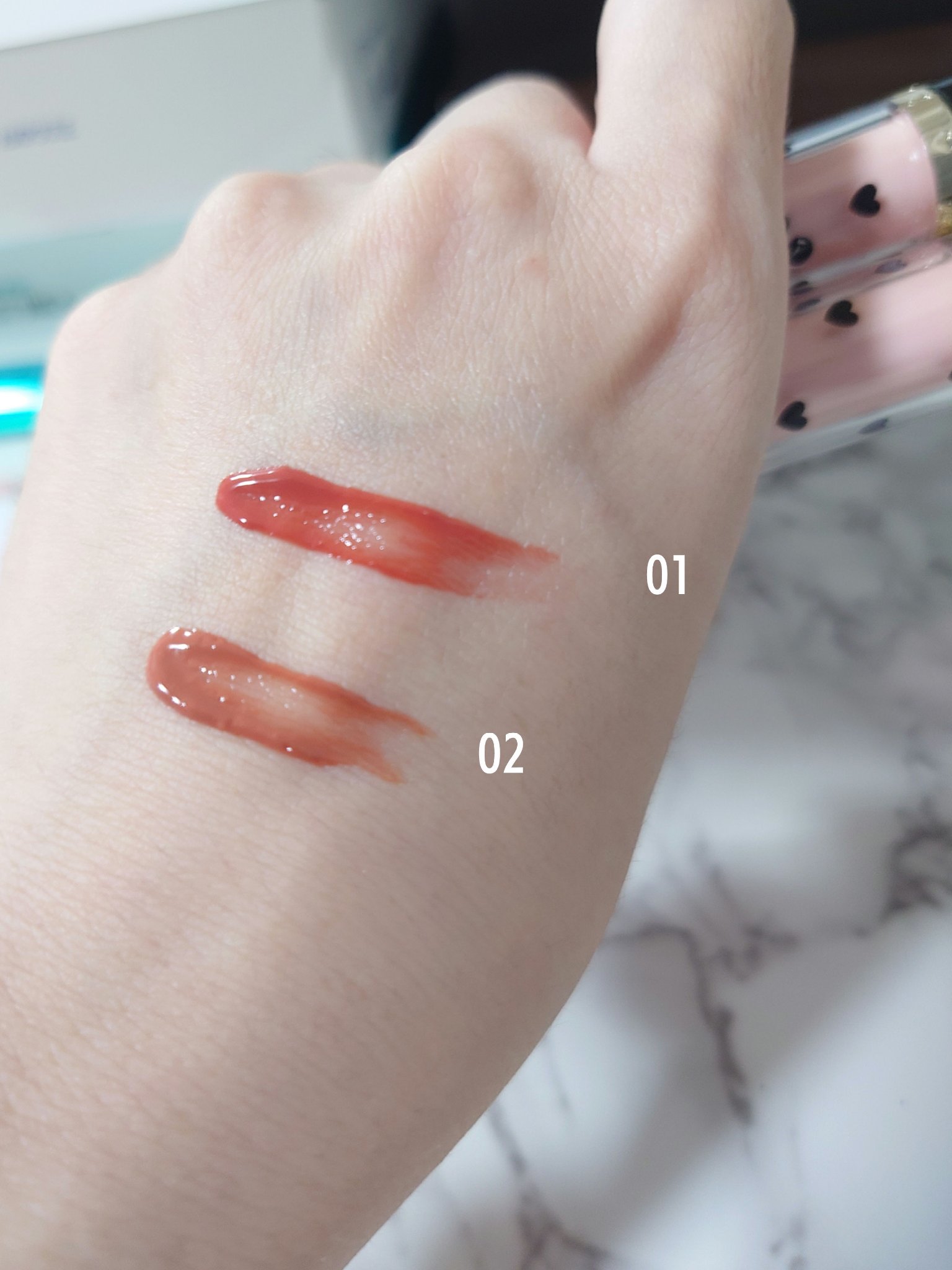 グリスニングウォータリングティント G01 ピーナッツミルク	/FlowerKnows/リップティントを使ったクチコミ（3枚目）