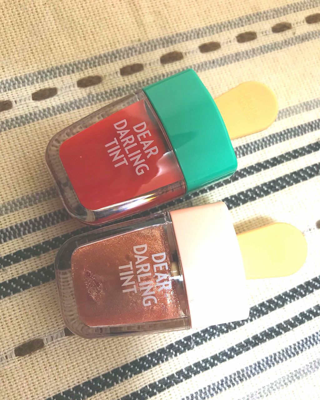 ディアダーリン ウォータージェルティント （アイスティント）/ETUDE/口紅を使ったクチコミ（1枚目）