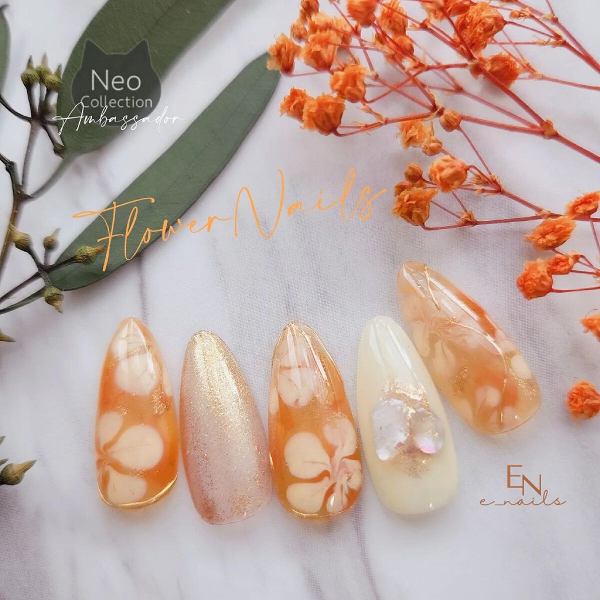 #トレンドネイル,#プチプラネイル,#フラワーネイル,#セルフネイルのネイルデザイン