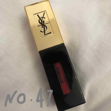 ルージュ ピュールクチュール ヴェルニ No.47 カーミンタッグ/YVES SAINT LAURENT BEAUTE/口紅を使ったクチコミ（1枚目）