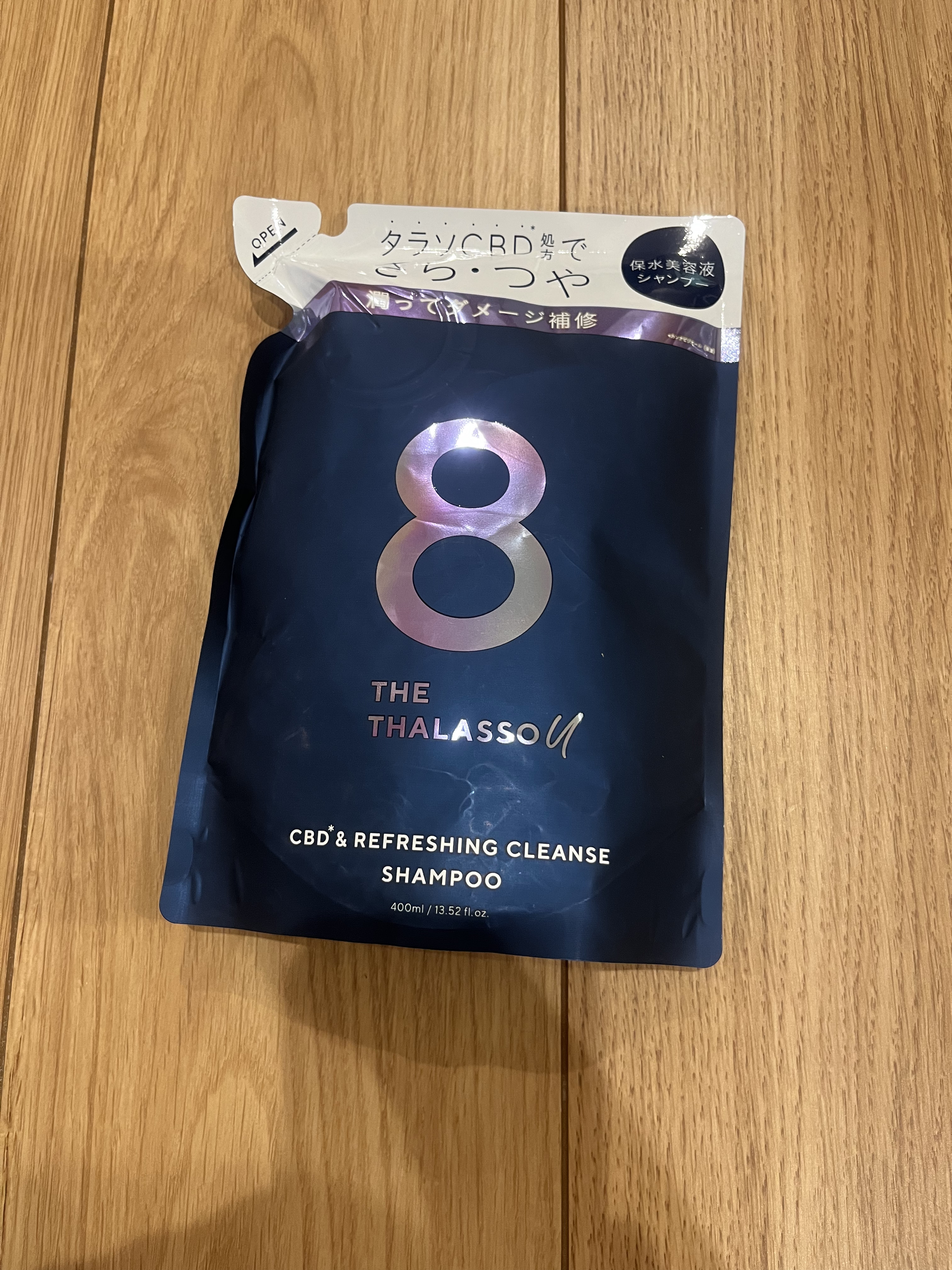 エイトザタラソ ユー CBD＆リフレッシング クレンズ 美容液シャンプー／CBD＆バランシング ダメージリペア 美容液ヘアトリートメント シャンプー詰め替え/エイトザタラソ/市販シャンプーを使ったクチコミ（1枚目）