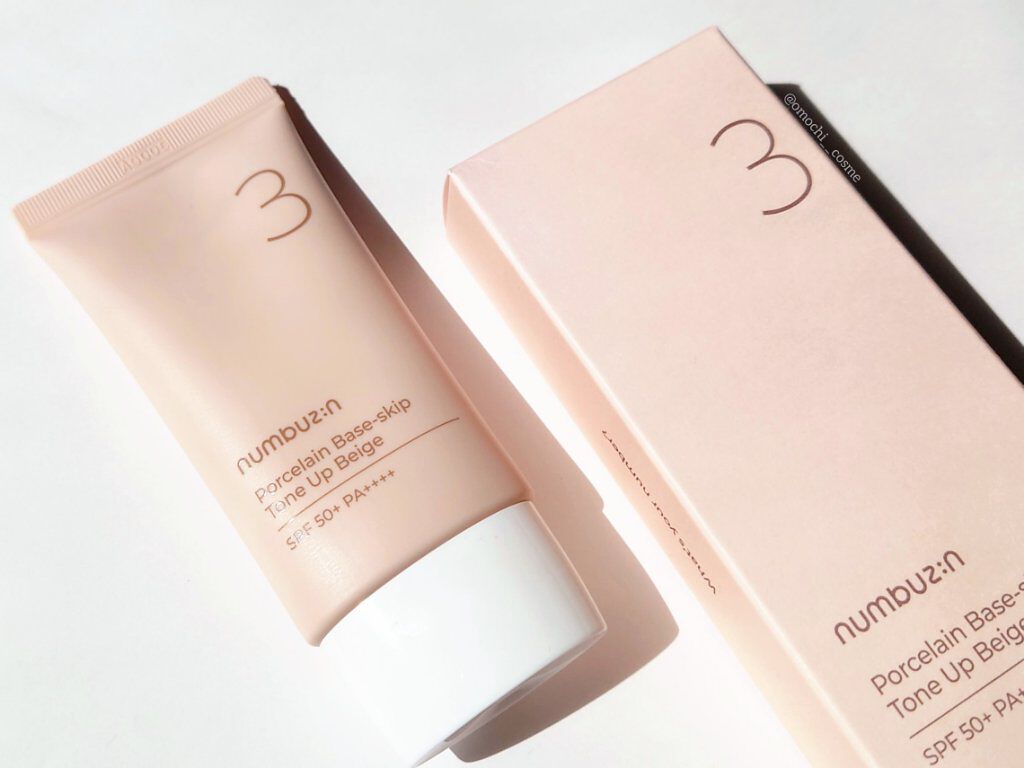 3番 ノーファンデ陶器肌トーンアップクリーム/numbuzin/化粧下地を使ったクチコミ（1枚目）