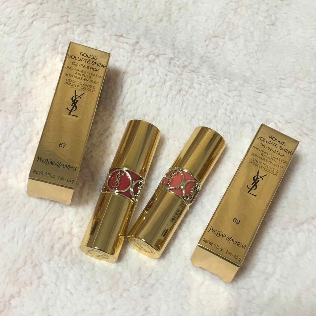 ルージュ ヴォリュプテ シャイン/YVES SAINT LAURENT BEAUTE/口紅を使ったクチコミ(1枚目)