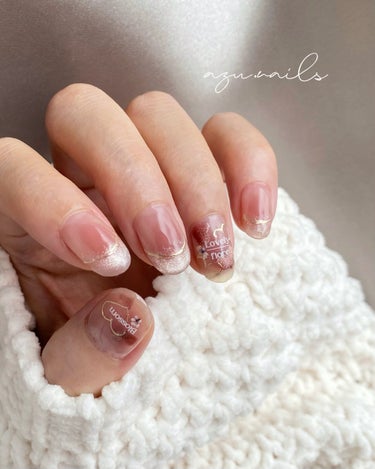 azu./azu.nails on LIPS 「S♡Mint2024ValentineNailふんわりチークと..」（2枚目）