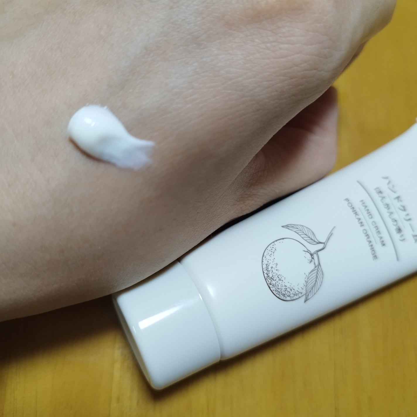 ハンドクリーム ぽんかんの香り/無印良品/ハンドクリームを使ったクチコミ(4枚目)