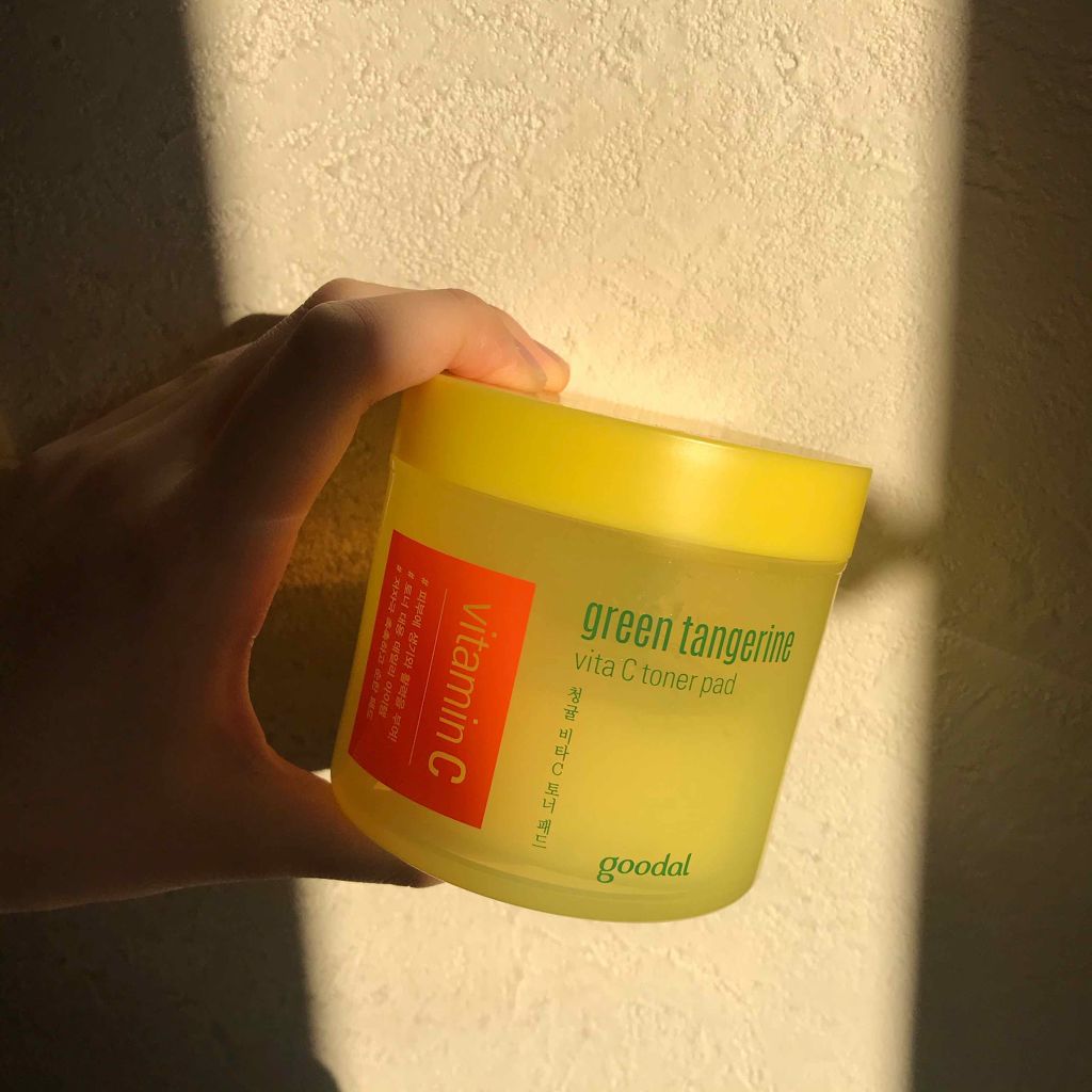 グリーンタンジェリン ビタCダークスポットケアパッド/goodal/トナーパッドを使ったクチコミ（1枚目）